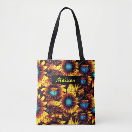 Bolso De Tela Sunflower Luminoso