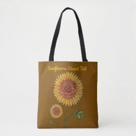 Bolso De Tela Sunflower Stand Tall
