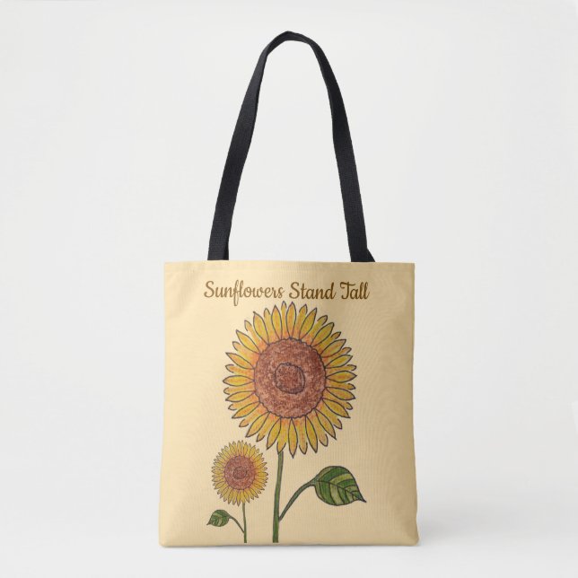 Bolso De Tela Sunflower Stand Tall (Anverso)