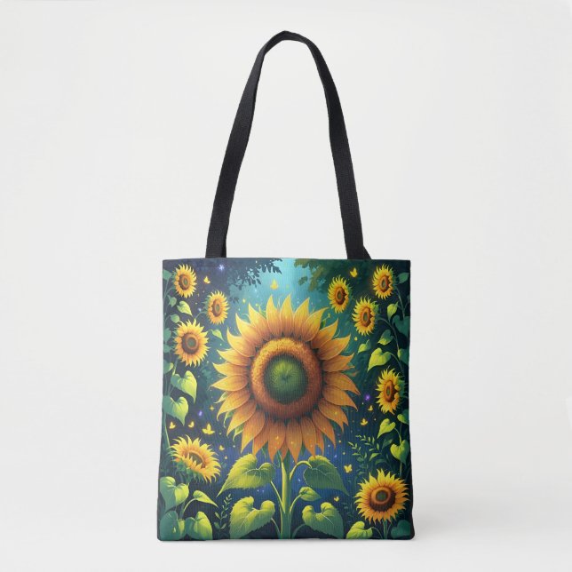Bolso De Tela Sunflower Surrealista (Anverso)