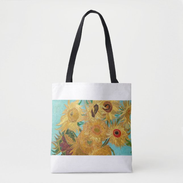 Bolso De Tela Sunflowers by Vincent van Gogh (Anverso)