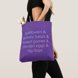 Bolso De Tela "Sunflowers & Gummy Bears & Board Games"