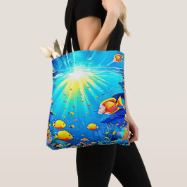 Bolso De Tela Sunlit Reef Life Glow Art