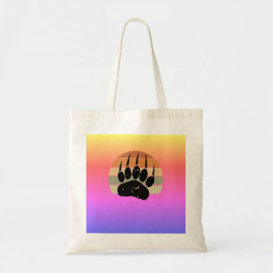 Bolso De Tela Sunny Australia Map Bear Bear con Retro Sunset