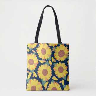 Bolso De Tela Sunny Bloom Doodles
