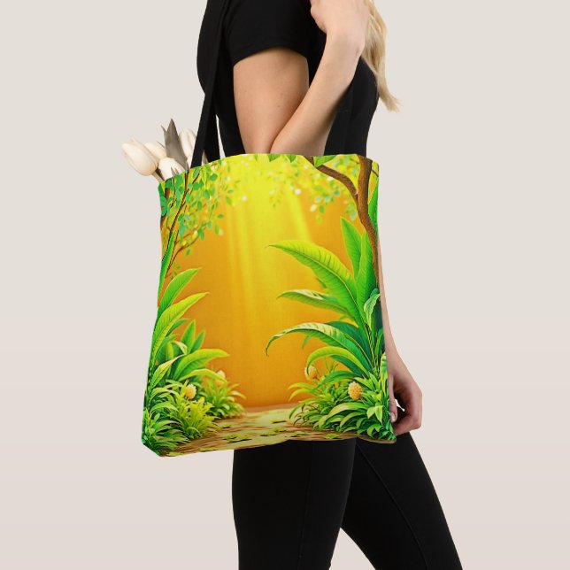 Bolso De Tela Sunny Nature Path Art (Detalle)