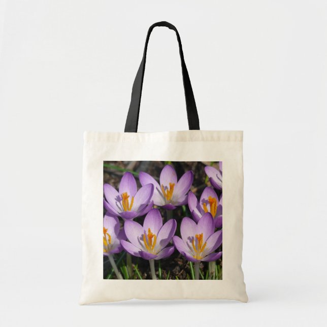 Bolso De Tela Sunny Purple Crocuses (Frente)