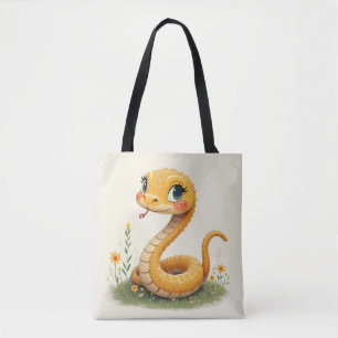 Bolso De Tela Sunny Serpentine