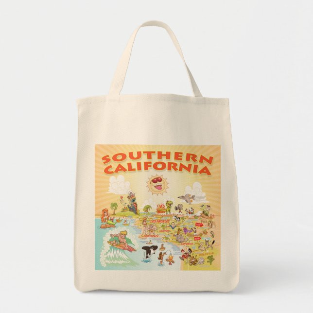Bolso De Tela Sunny Southern California Personalizado Tote (Frente)