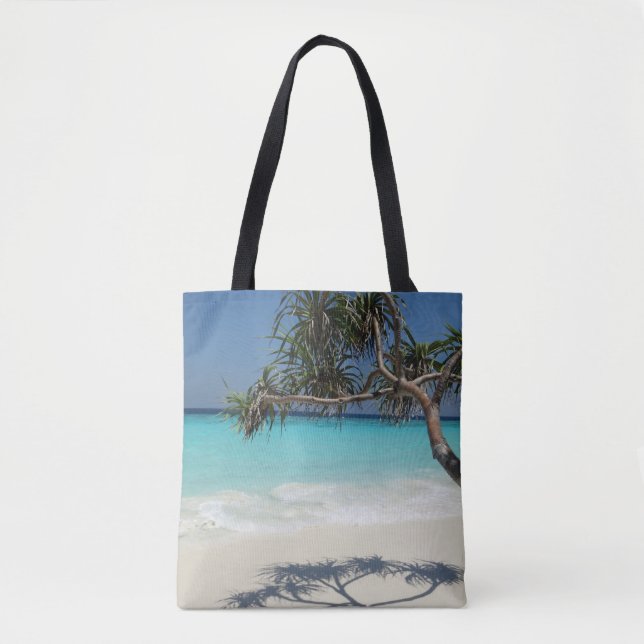 Bolso De Tela Sunny Tropical Beach Ocean Paradise (Anverso)