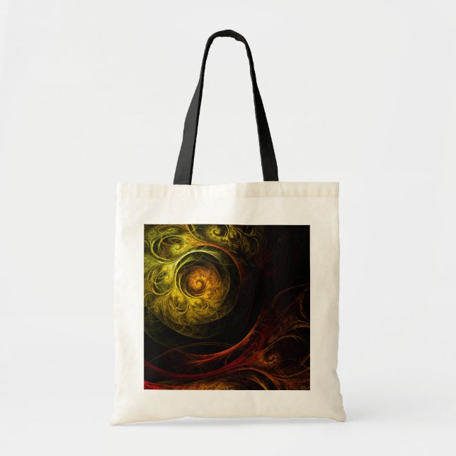 Bolso De Tela Sunrise Floral Red Abstract Art Tote Bag (Frente)