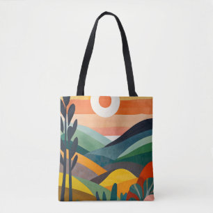 Bolso De Tela Sunrise Over Rolling Hills