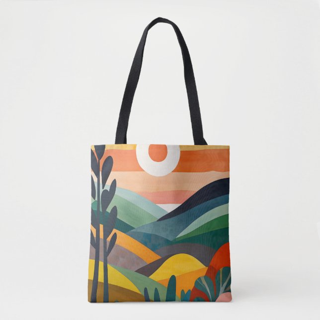 Bolso De Tela Sunrise Over Rolling Hills (Anverso)