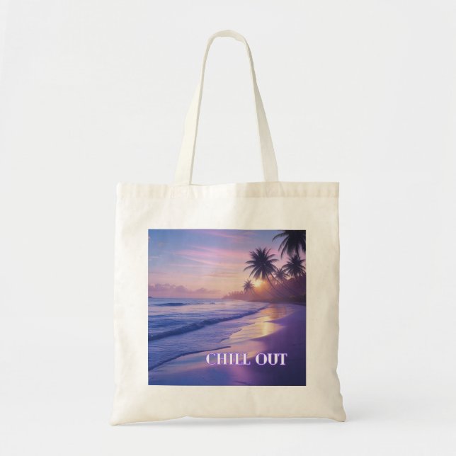 Bolso De Tela Sunrise Over the Shore - Tote sin fines plásticos (Frente)