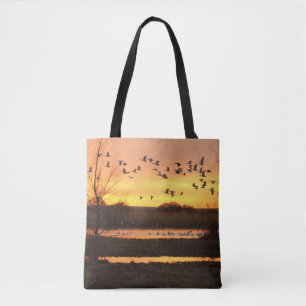 Bolso De Tela Sunrise y Geese