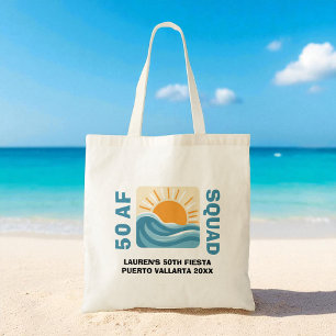 Bolso De Tela Sunset Beach 50 AF Crew Cute Cumpleaños