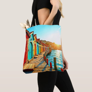 Bolso De Tela Sunset Bliss: Hues costeros