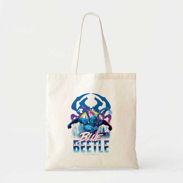 Bolso De Tela Sunset de Blue Beetle Retrowave City (Frente)