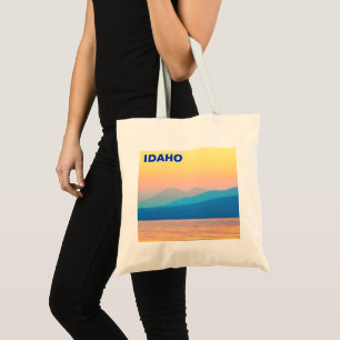 Bolso De Tela Sunset de cian y salmón