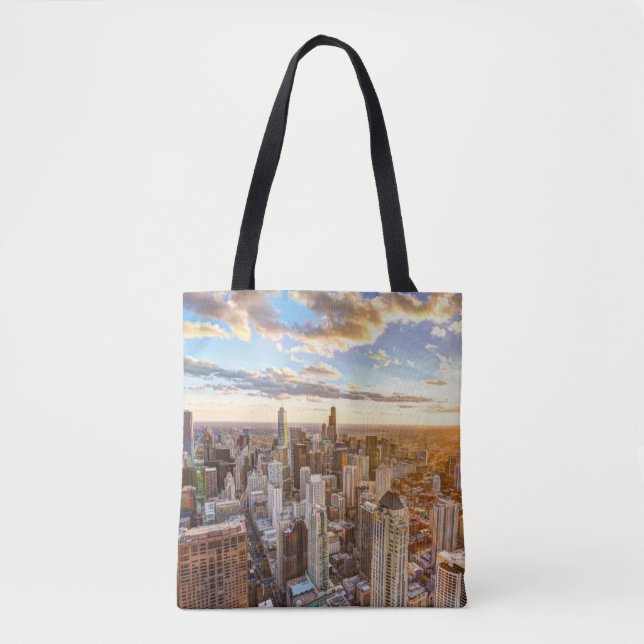 Bolso De Tela Sunset en Chicago (Anverso)