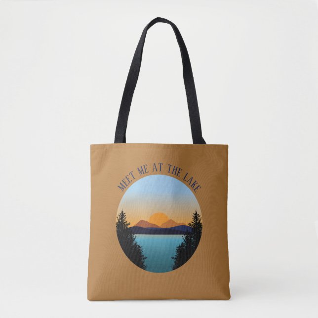 Bolso De Tela Sunset Lake   (Anverso)