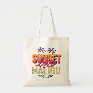 Bolso De Tela Sunset Love - Malibu California Tote Bag Retro B