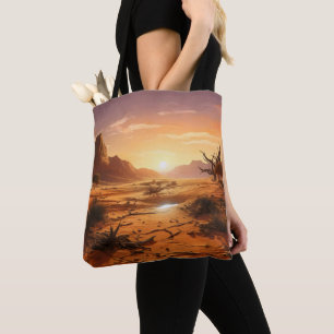 Bolso De Tela Sunset sobre el desierto
