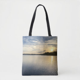 Bolso De Tela Sunset sobre el lago Wildcat