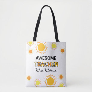 Bolso De Tela Sunshine Awesome Teacher Gift Mejor Profesor