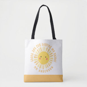 Bolso De Tela Sunshine gracias profesor moderno