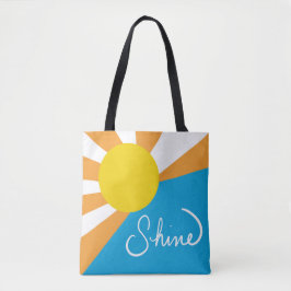 Bolso De Tela Sunshine Rays de felicidad de @ Cathy Thompson 