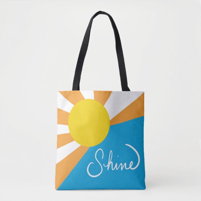Bolso De Tela Sunshine Rays de felicidad de @ Cathy Thompson  (Anverso)