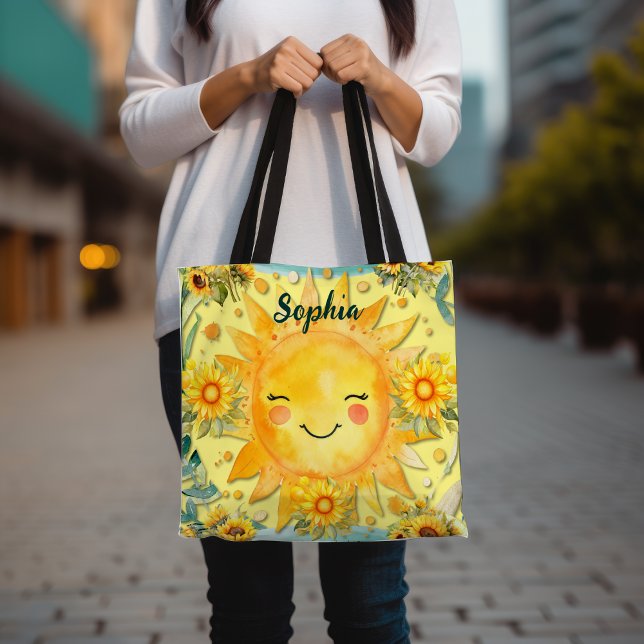 Bolso De Tela Sunshine & Sunflowers Mujeres con nombre (Subido por el creador)