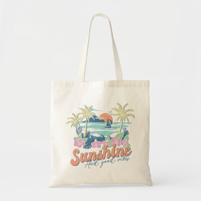 Bolso De Tela Sunshine Y Buenos Vibes (Frente)