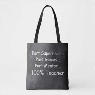 Bolso De Tela Supehero Genius Mentor Teacher Gift Idea