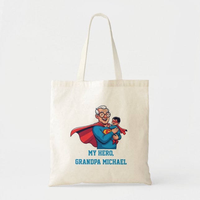 Bolso De Tela Super Grandpa Tote Bag (Frente)