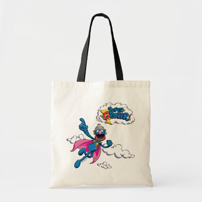 Bolso De Tela Super Grover Antiguo (Frente)