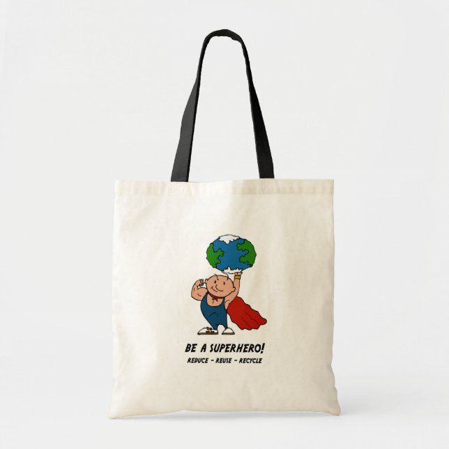 Bolso De Tela Super héroe del Día de la Tierra (Frente)