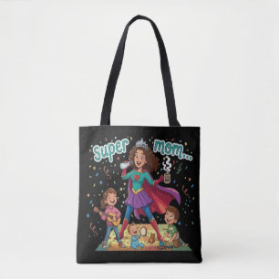 Bolso De Tela Super Mamá Heroe - Celebración del Día de la Madre