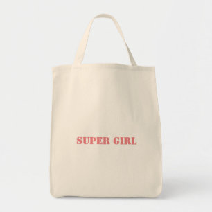 Bolso De Tela SuperChica Nombre impreso Texto Compra de Tote de