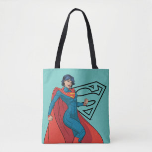 Bolso De Tela Supergirl abusando de un traje azul