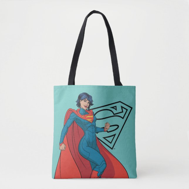 Bolso De Tela Supergirl abusando de un traje azul (Anverso)