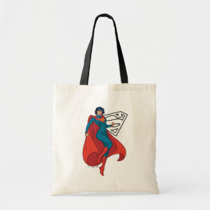 Bolso De Tela Supergirl abusando de un traje azul