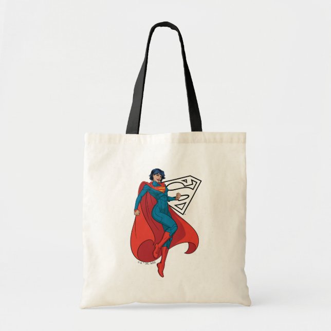 Bolso De Tela Supergirl abusando de un traje azul (Frente)