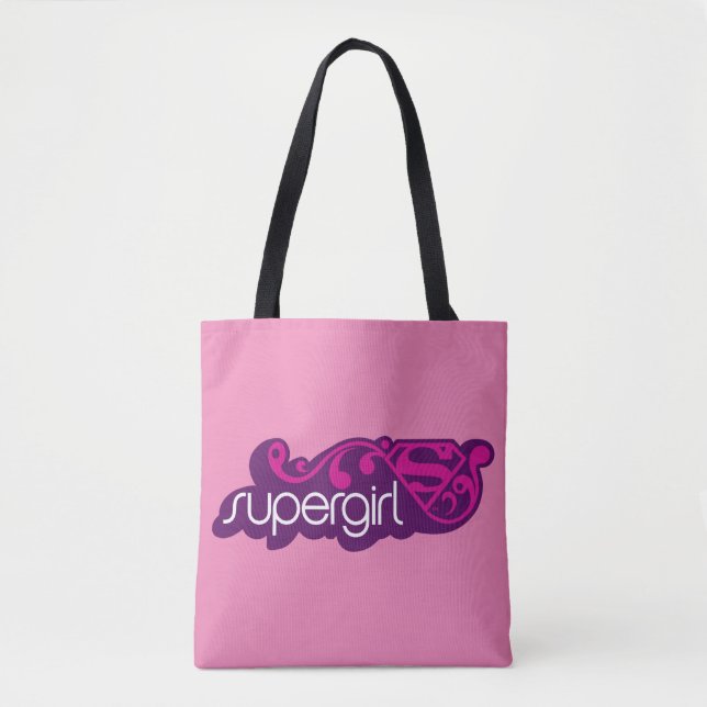 Bolso De Tela Supergirl Groovy Name y S-Shield (Anverso)