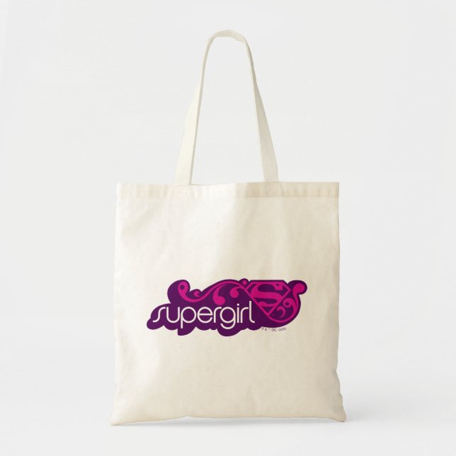 Bolso De Tela Supergirl Groovy Name y S-Shield (Frente)