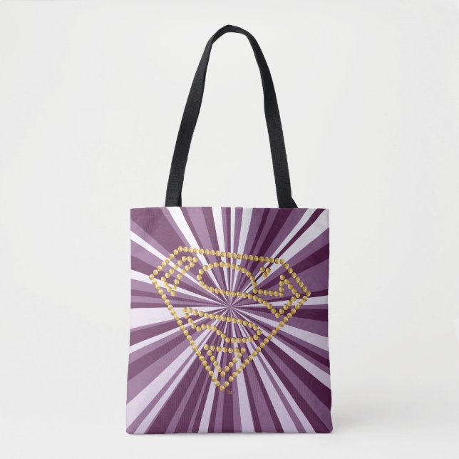 Bolso De Tela Supergirl Studded S-Shield (Anverso)