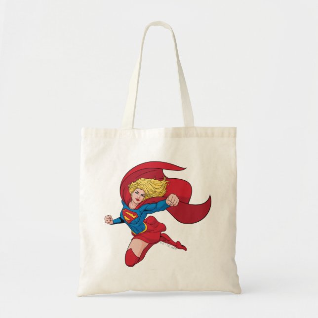 Bolso De Tela Supergirl Volando hacia arriba Ilustracion (Frente)