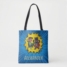 Bolso De Tela Superhero Personalised Boys Tote Bag Custom Name