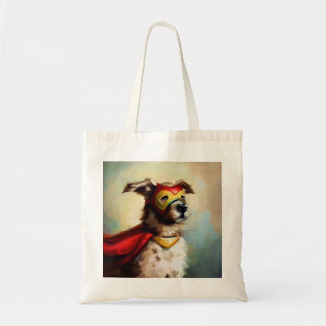 Bolso De Tela Superhéroe de perro (Frente)
